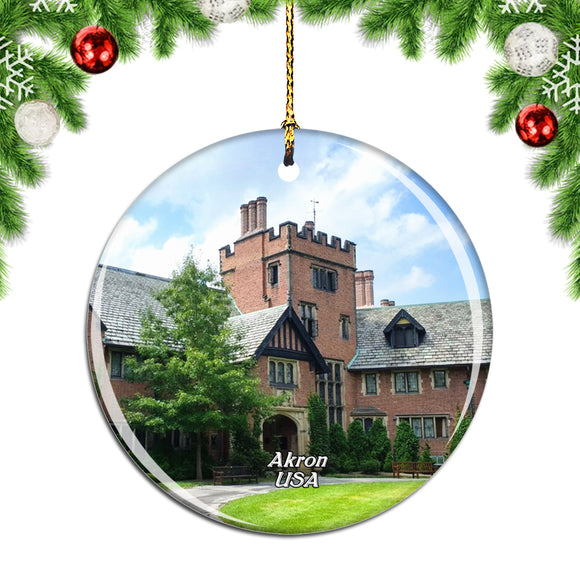 America USA Stan Hywet Hall Akron Christmas Ornament