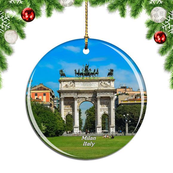 Arch of Peace Milan Italy Christmas Ornament