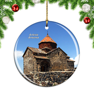 Armenia Sevan Monastery Artesia Christmas Ornament