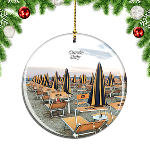 Beach Cervia Italy Christmas Ornament