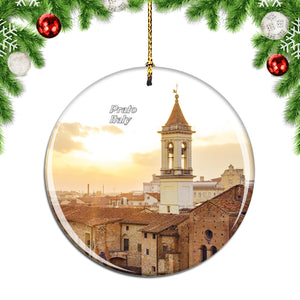 Bell Tower Prato Italy Christmas Ornament