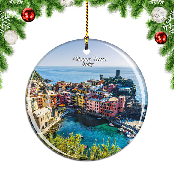 Cinque Terre Italy (3) Christmas Ornament