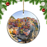 Cinque Terre Italy Christmas Ornament