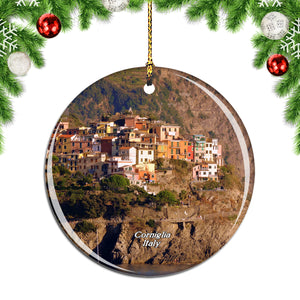 Corniglia Cinque Terre Italy Christmas Ornament