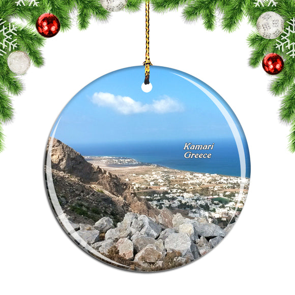 Greece Ancient Thera Kamari Christmas Ornament