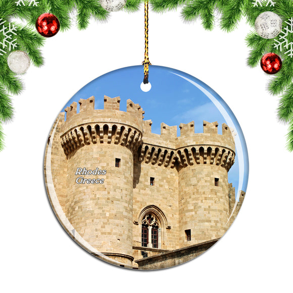 Greece Avenue of the Knights Rhodes Christmas Ornament