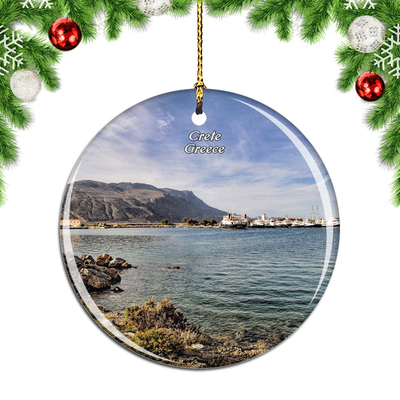 Greece Balos Lagoon Kissamos, Crete Christmas Ornament