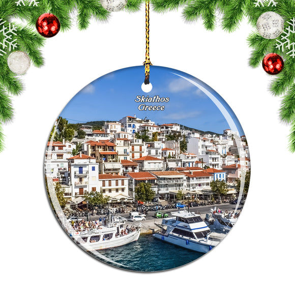 Greece Cape Kastro Skiathos Christmas Ornament