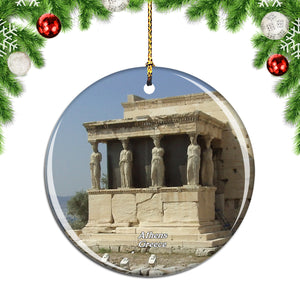 Greece Caryatids Erechtheion Athens Christmas Ornament