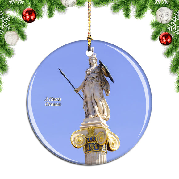 Greece Goddess Athens Christmas Ornament