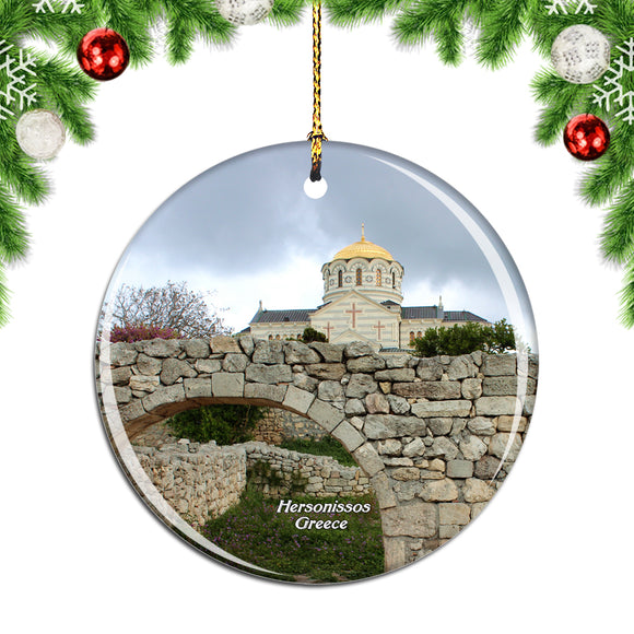 Greece Hersonissos Christmas Ornament