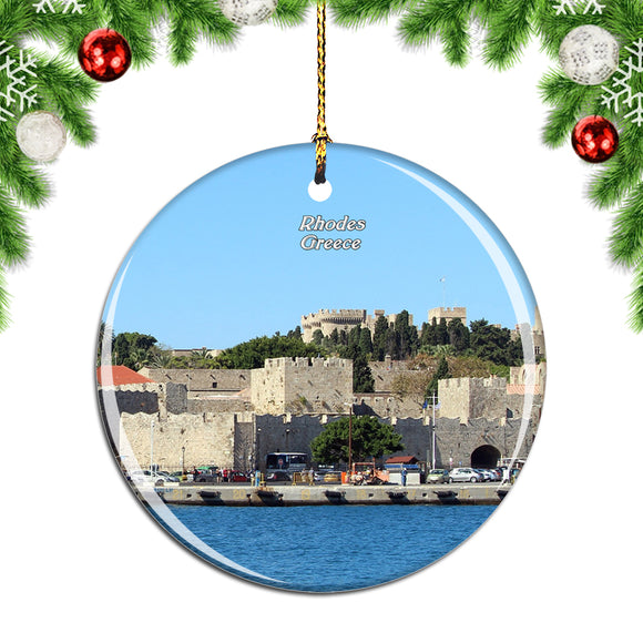 Greece Medieval City Rhodes Christmas Ornament