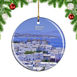 Greece Mykonos Christmas Ornament