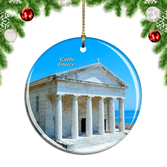 Greece New Fortress Corfu Christmas Ornament