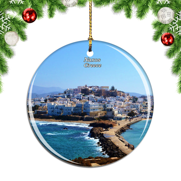 Greece Old Town Naxos Christmas Ornament