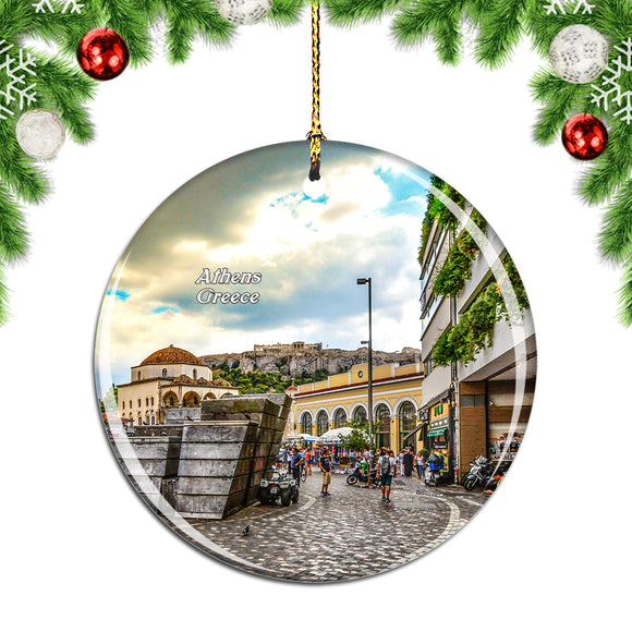 Greece Plaka Athens Christmas Ornament