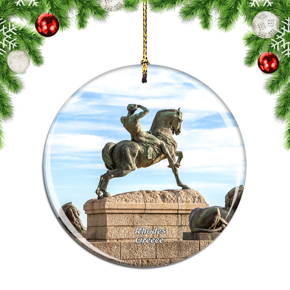 Greece Rhodes Memorial Christmas Ornament