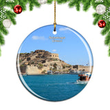 Greece Spinalonga Crete Christmas Ornament