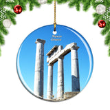 Greece Temple of Demeter Naxos Christmas Ornament