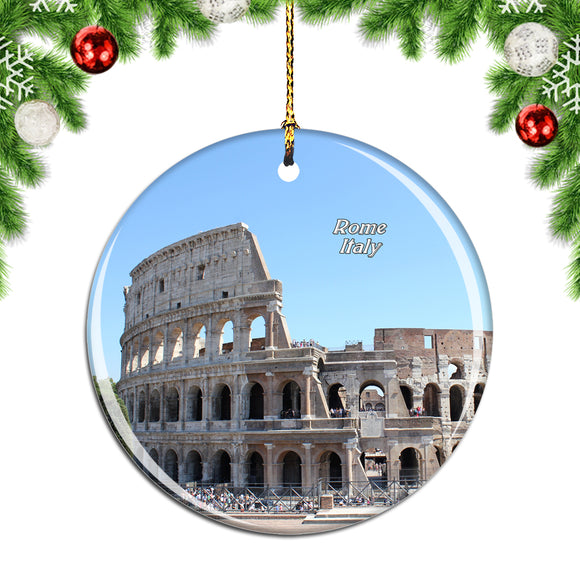 Italy Colosseum Rome Christmas Ornament