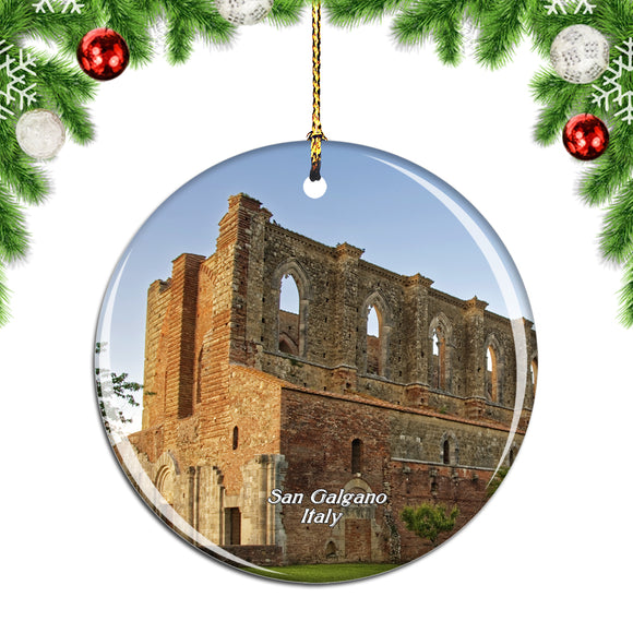 Italy Tuscany Abbazia San Galgano Christmas Ornament