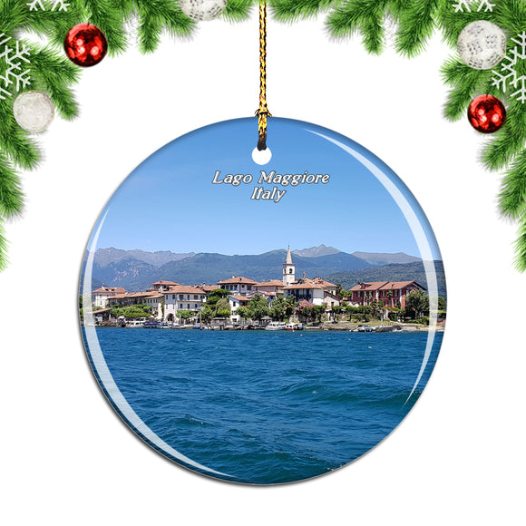 Lago Maggiore Stresa Italy Christmas Ornament