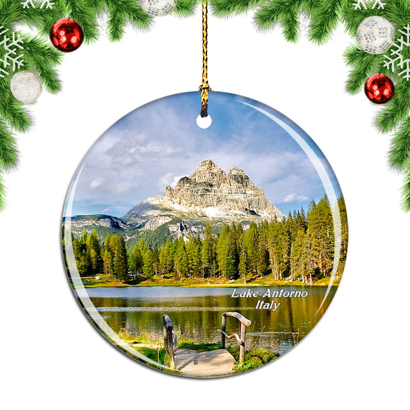 Lake Antorno Italy Christmas Ornament