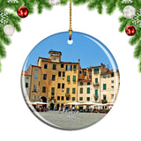 Lucca Square Italy Christmas Ornament