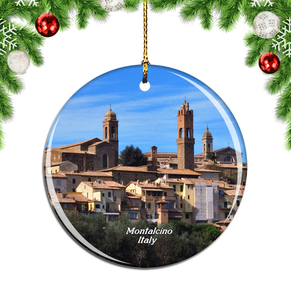 Montalcino Siena Tuscany Italy Christmas Ornament