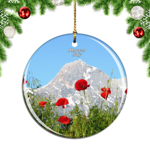 Mountain Abruzzo Italy Christmas Ornament