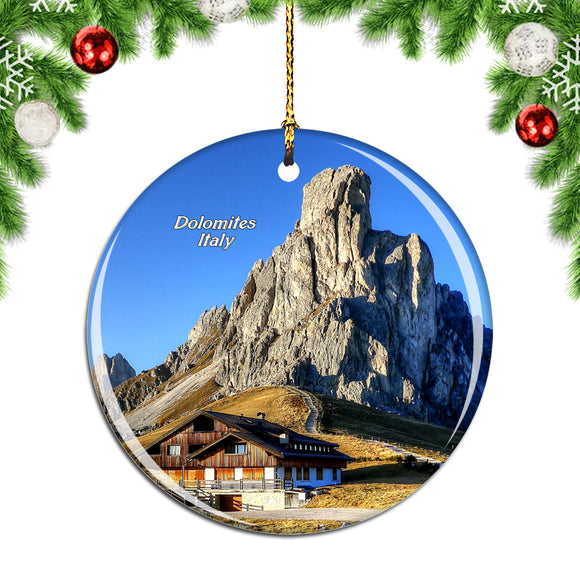 Passo Giau Dolomites Italy Christmas Ornament