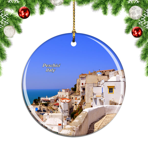 Peschici Puglia Italy Christmas Ornament