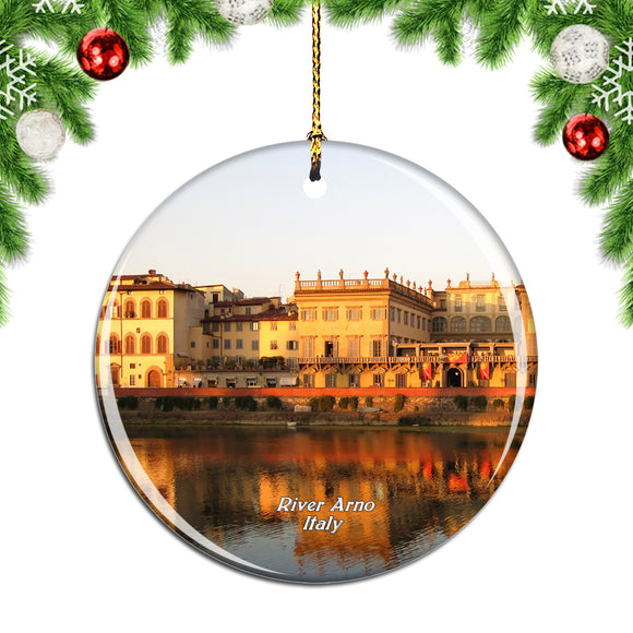 River Arno Tuscany Italy Christmas Ornament