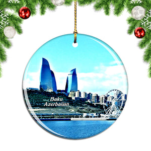 Baku Azerbaijan Christmas Ornament