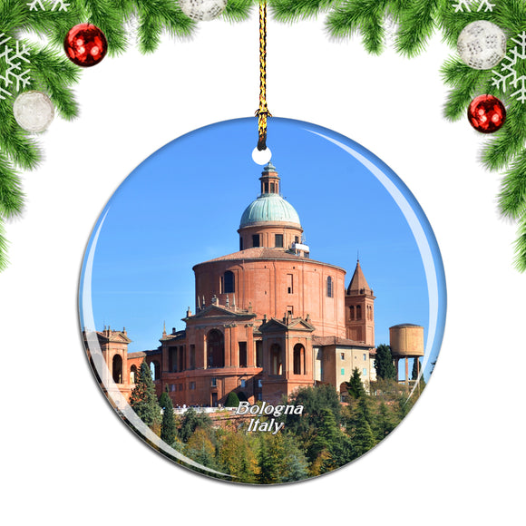 Sanctuary San Luca Bologna Italy Christmas Ornament