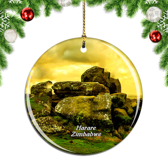 Balancing Rocks Harare Zimbabwe Christmas Ornament