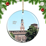 Sforzesco Castle Milan Italy Christmas Ornament