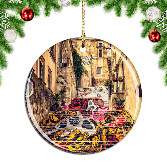 Sicily Noto Historic Center Italy Christmas Ornament