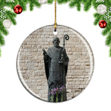 St Nicholas Statue Bari Italy Christmas Ornament