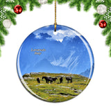 The Three Peaks Lavaredo Italy Christmas Ornament