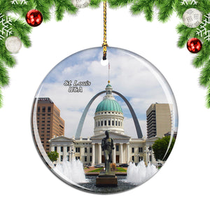 USA America Gateway Arch Old Courthouse St. Louis Christmas Ornament