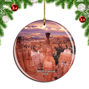 USA America Landscape Bryce Canyon Christmas Ornament