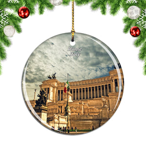 Vittorio Emanuele Monument Rome Italy Christmas Ornament