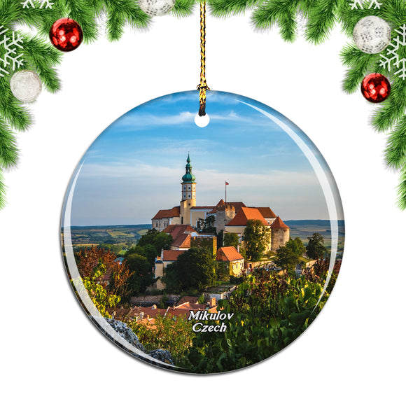 Czech Mikulov Castle Christmas Ornament