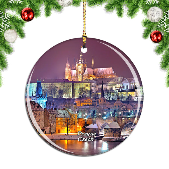 Czech Prague Castle Christmas Ornament