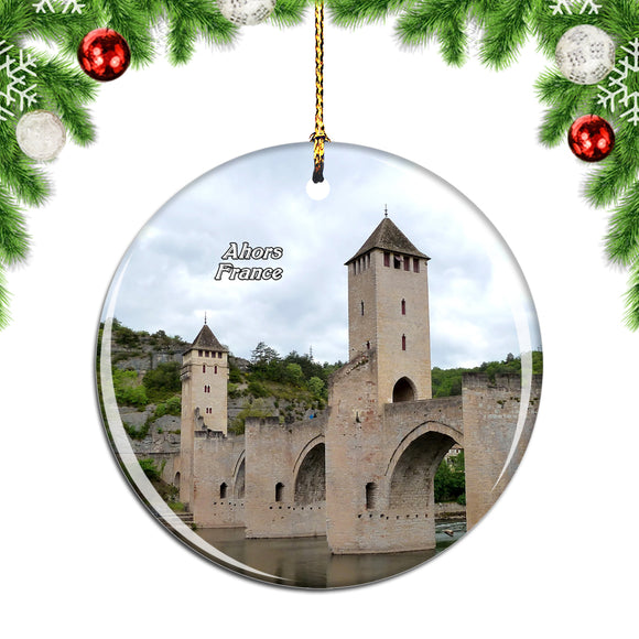 France Ahors Bridge Christmas Ornament