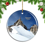 France Aiguille Du Midi Chamonix Christmas Ornament