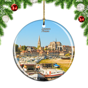 France Auxerre Christmas Ornament