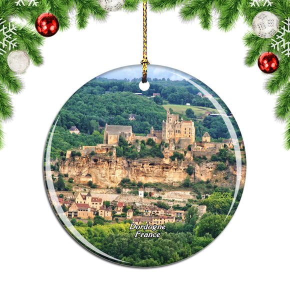 France Beynac Castle Perigord Dordogne Christmas Ornament