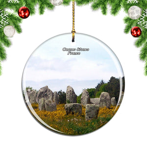 France Carnac Stones Brittany Christmas Ornament